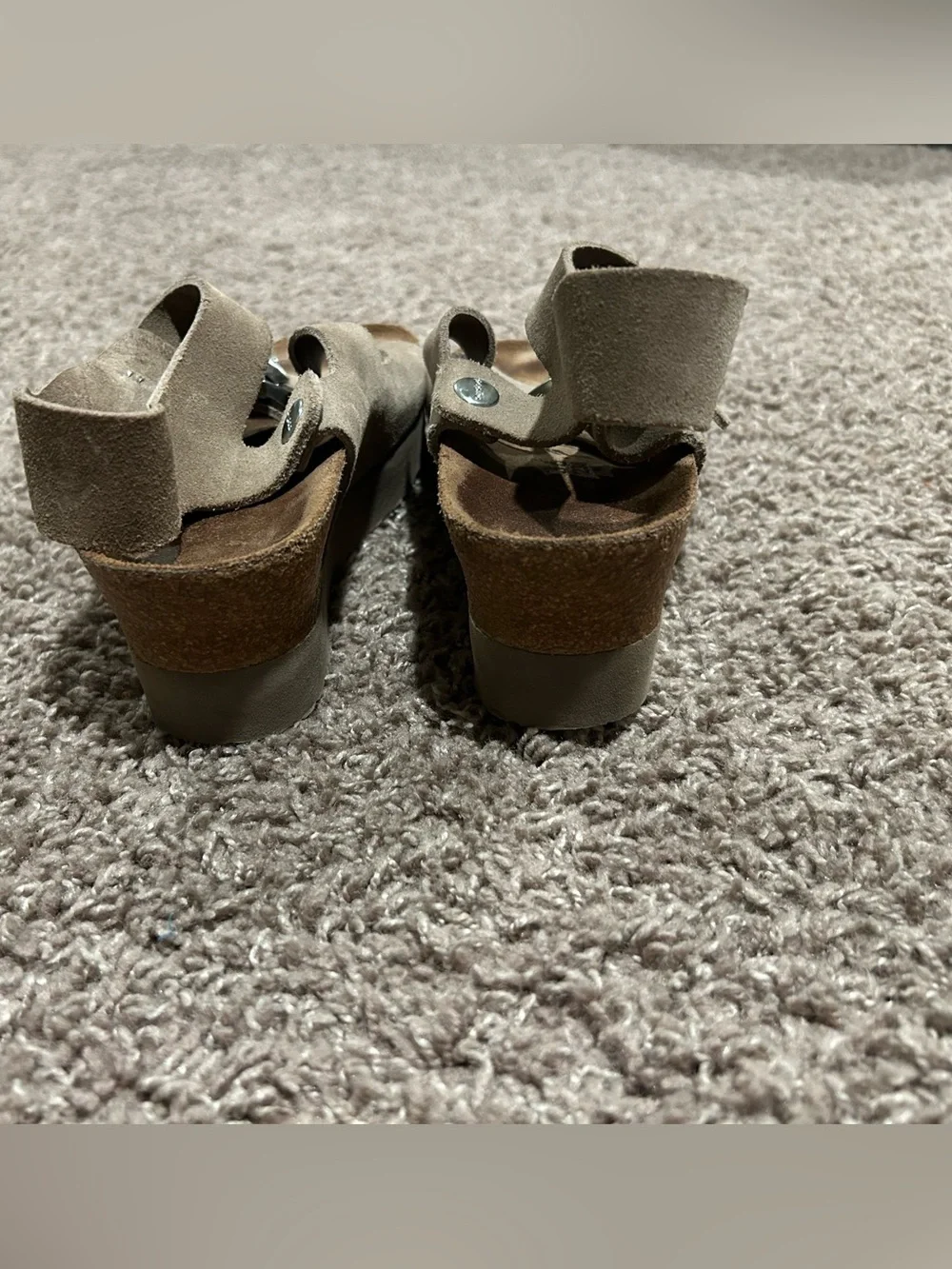 Papillio by Birkenstock Suede Leather Platform Sandals , size 36 / 5.5 US